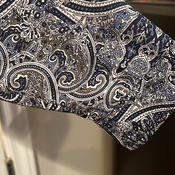 Westport 1952 long sleeve blue blouse with design - Picture 4 of 6